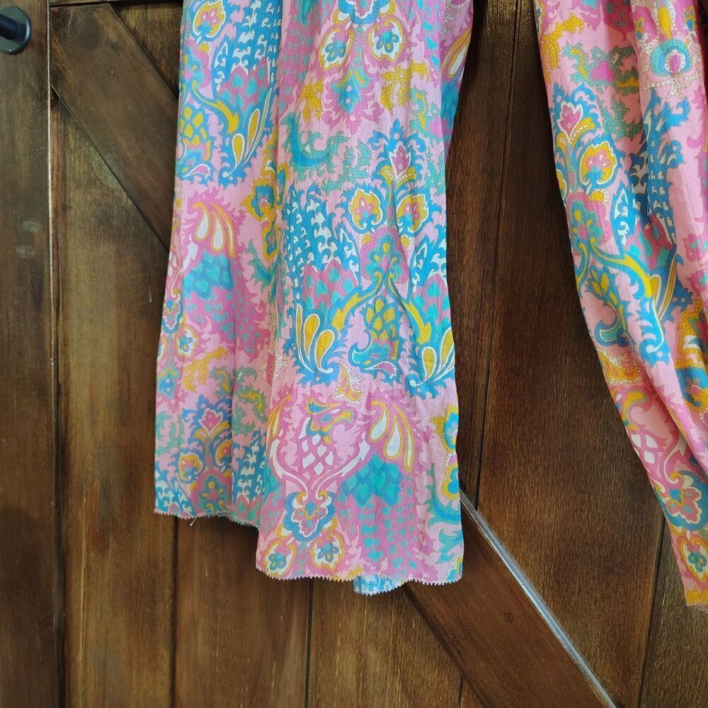 Love The Label Paisley Wide Leg Jumpsuit S Anthropologie Tie Front NWT Ruffle - Picture 5 of 10